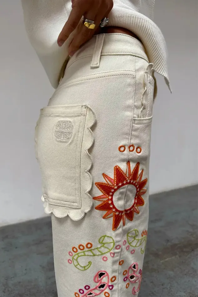 Never Fully Dressed Newness Ecru Enchanted Cut Work Scallop Jeans 8211 Women