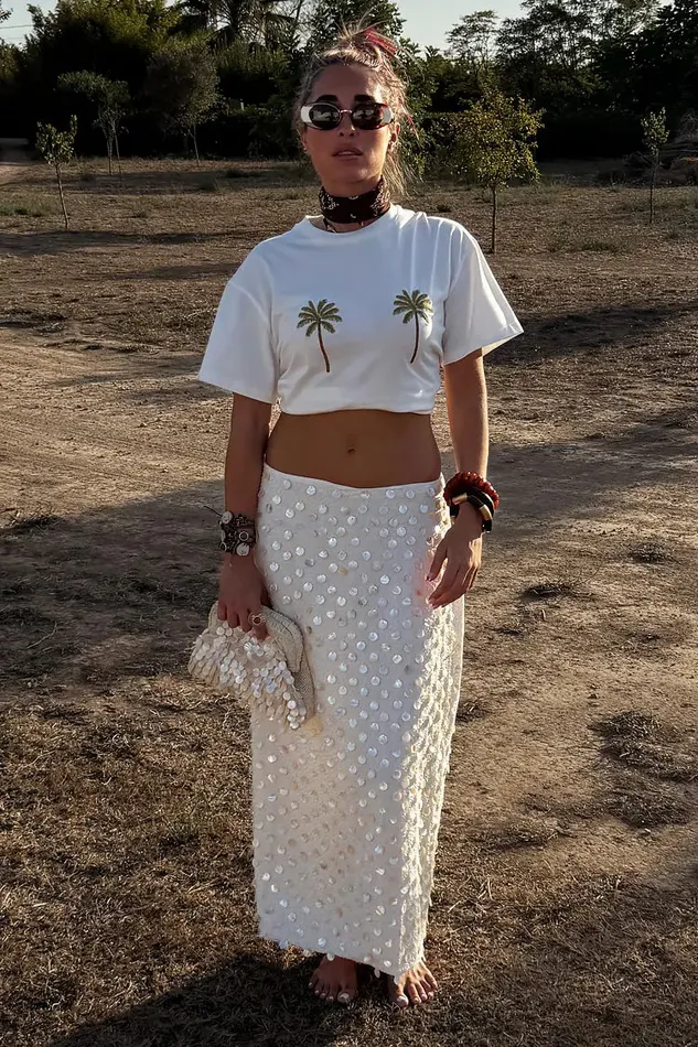Never Fully Dressed Newness Embroidered Palm Boob T Shirt 8211 Women