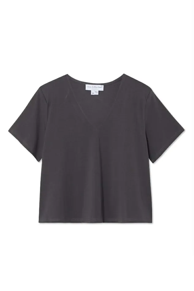 Never Fully Dressed Newness Grey TShirt With Shoulder Pads 8211 Women
