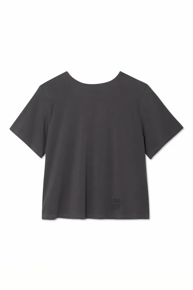 Never Fully Dressed Newness Grey TShirt With Shoulder Pads 8211 Women