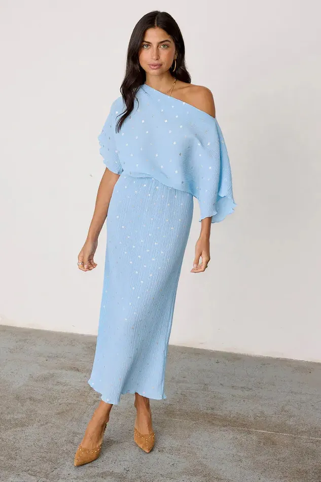 Never Fully Dressed Newness Ice Blue Plisse Tilly Dress 8211 Women