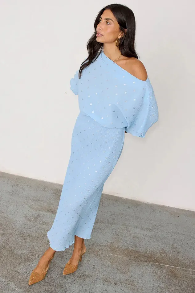 Never Fully Dressed Newness Ice Blue Plisse Tilly Dress 8211 Women