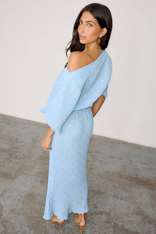 Never Fully Dressed Newness Ice Blue Plisse Tilly Dress 8211 Women
