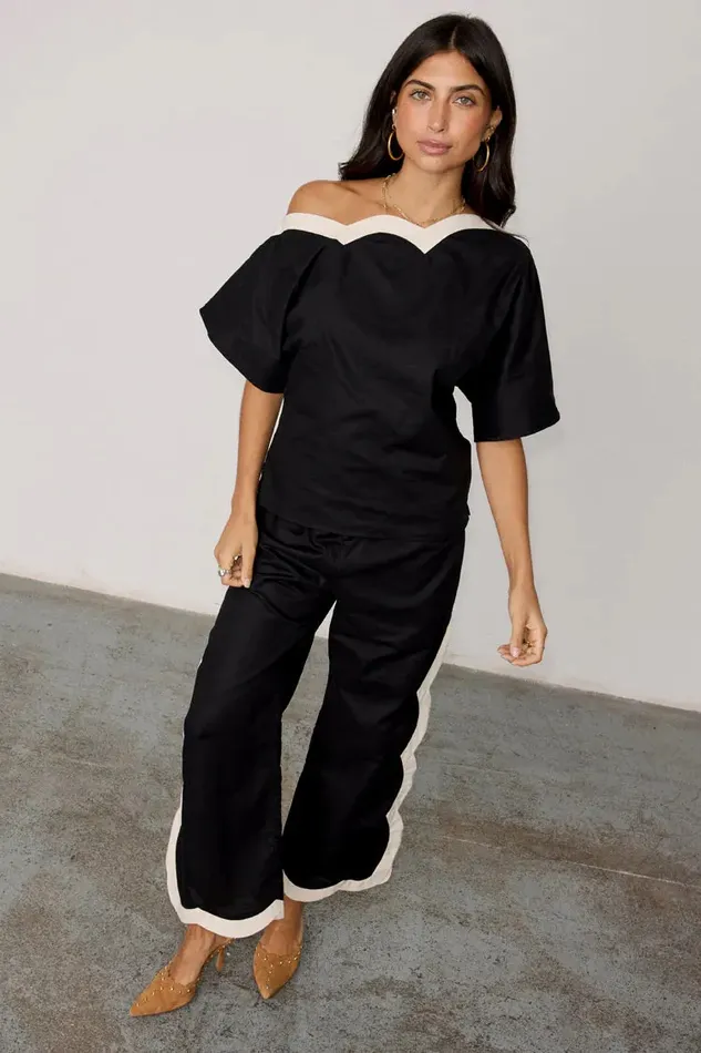 Never Fully Dressed Newness Mono Scallop Trousers 8211 Women