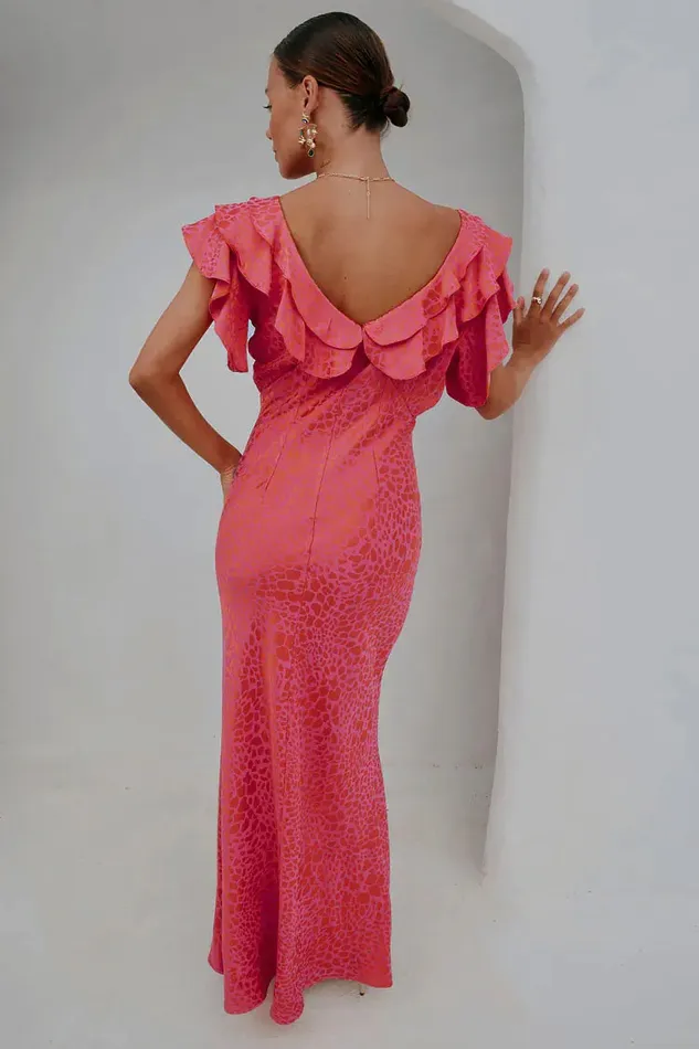 Never Fully Dressed Newness Pink Animal Jacquard Tilda Dress 8211 Women