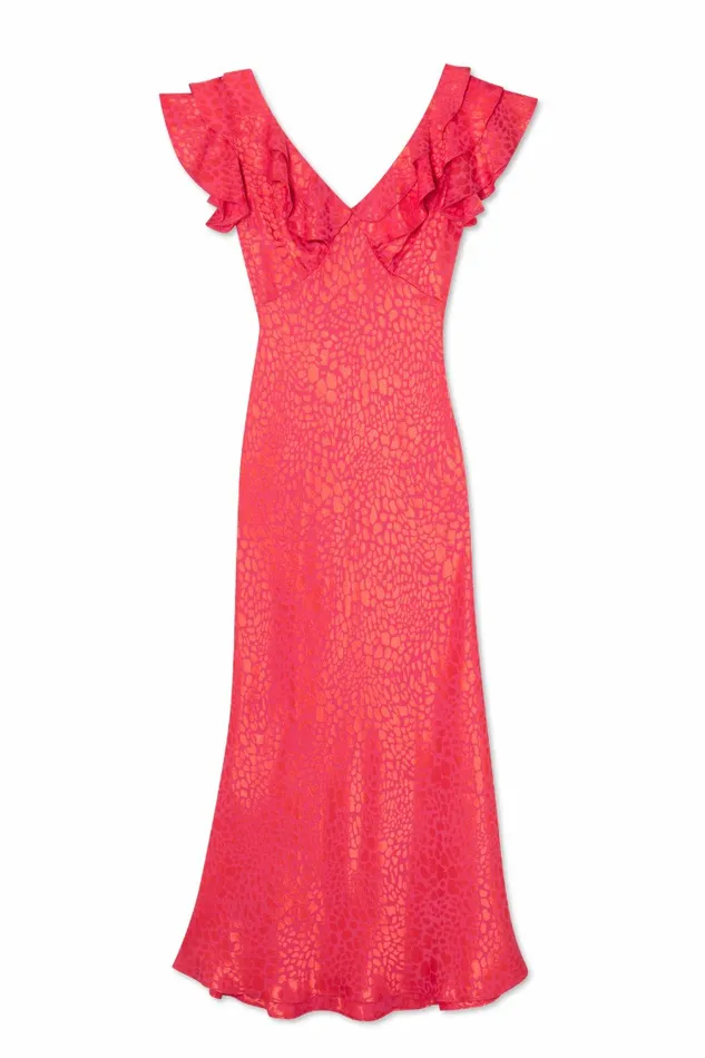 Never Fully Dressed Newness Pink Animal Jacquard Tilda Dress 8211 Women