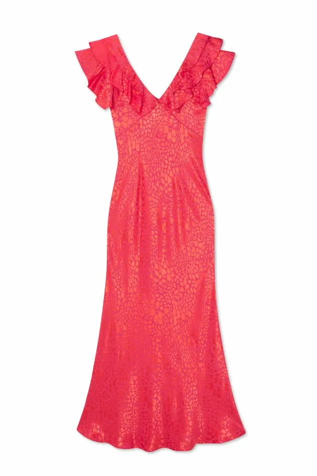 Never Fully Dressed Newness Pink Animal Jacquard Tilda Dress 8211 Women