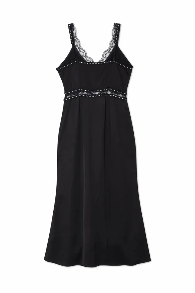 Never Fully Dressed Petite Black Mimi Dress With Stud Trim Petite 8211 Women