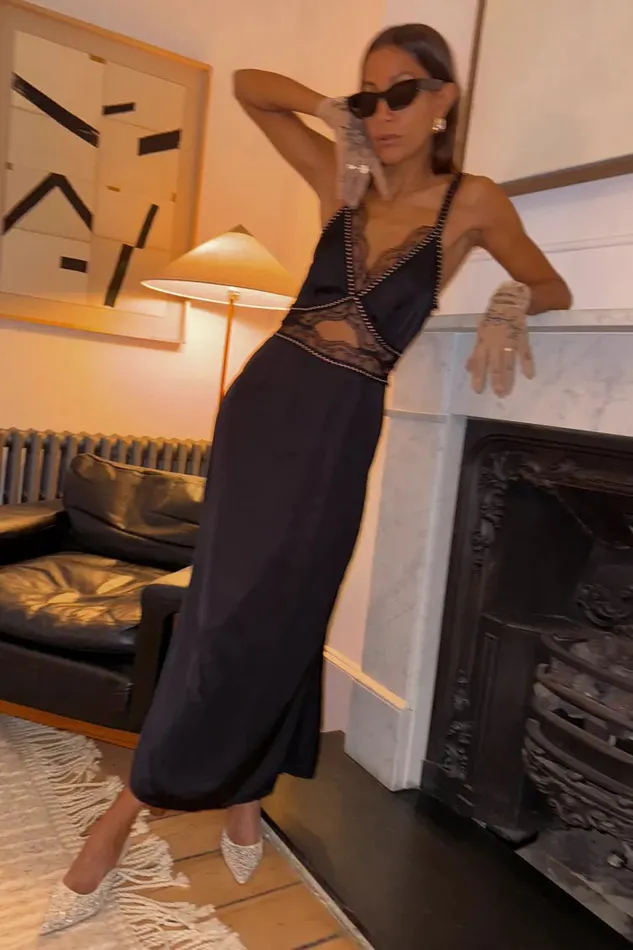 Never Fully Dressed Petite Black Mimi Dress With Stud Trim Petite 8211 Women