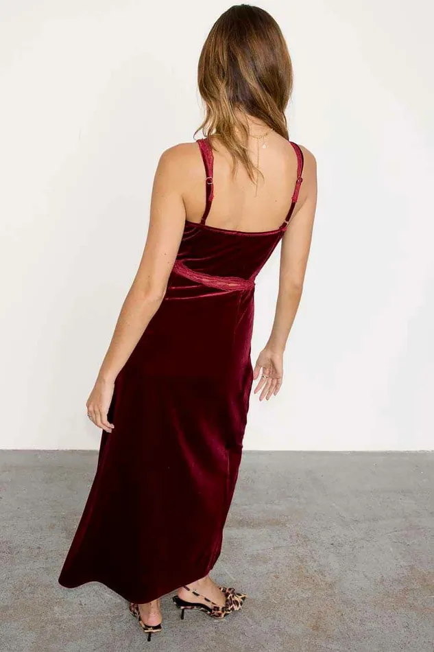 Never Fully Dressed Petite Burgundy Velvet Mimi Dress Petite 8211 Women
