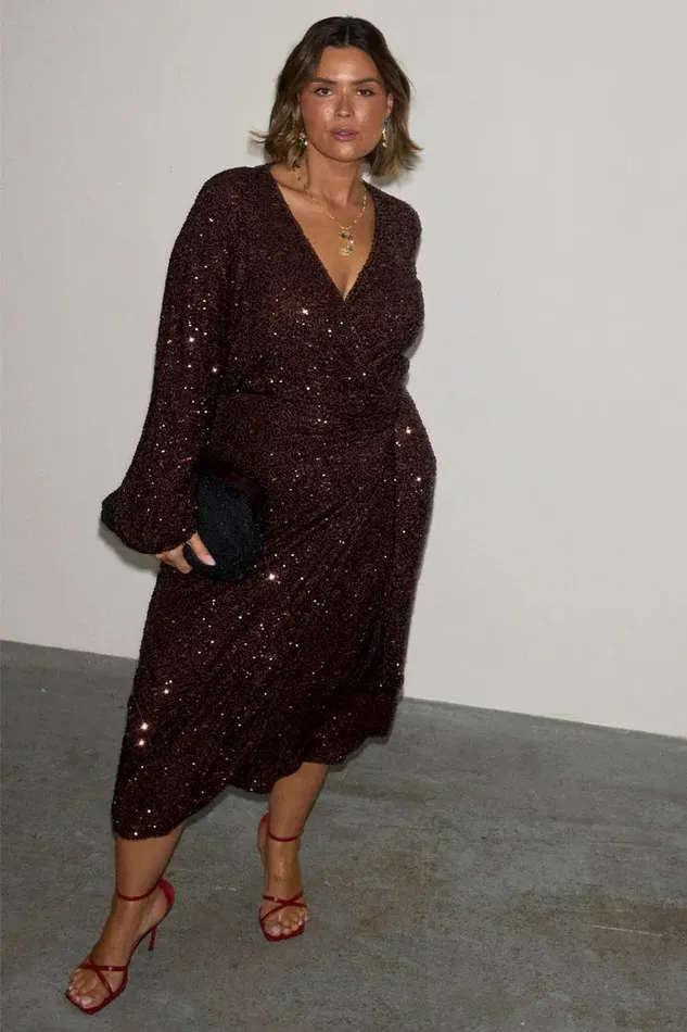 Never Fully Dressed Petite Chocolate Sequin Vienna Dress Petite 8211 Women