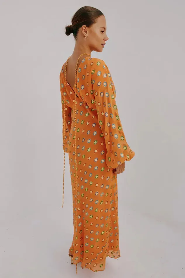 Never Fully Dressed Petite Coral Multi Foil Emma Dress Petite 8211 Women