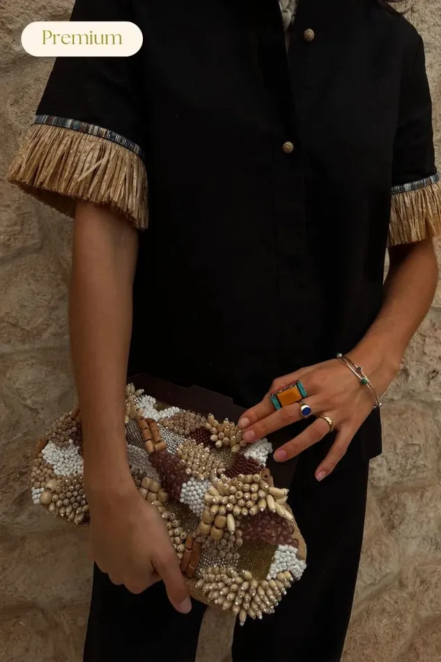 Never Fully Dressed Shirts Black Raffia Shirt 8211 Women