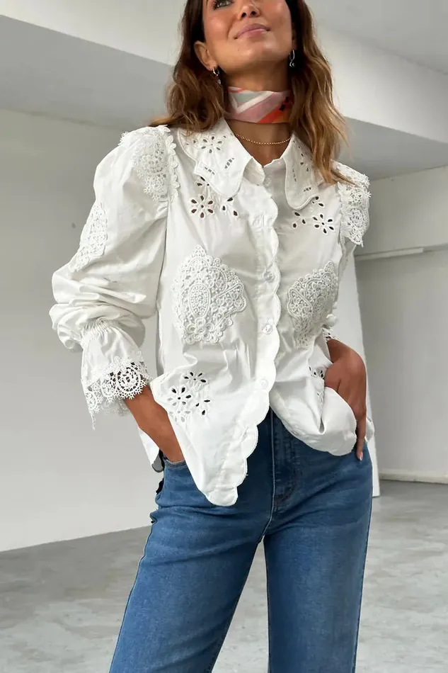 Never Fully Dressed Shirts White Sicily Shirt 8211 Women
