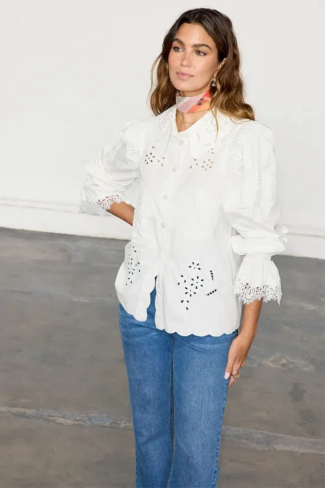Never Fully Dressed Shirts White Sicily Shirt 8211 Women
