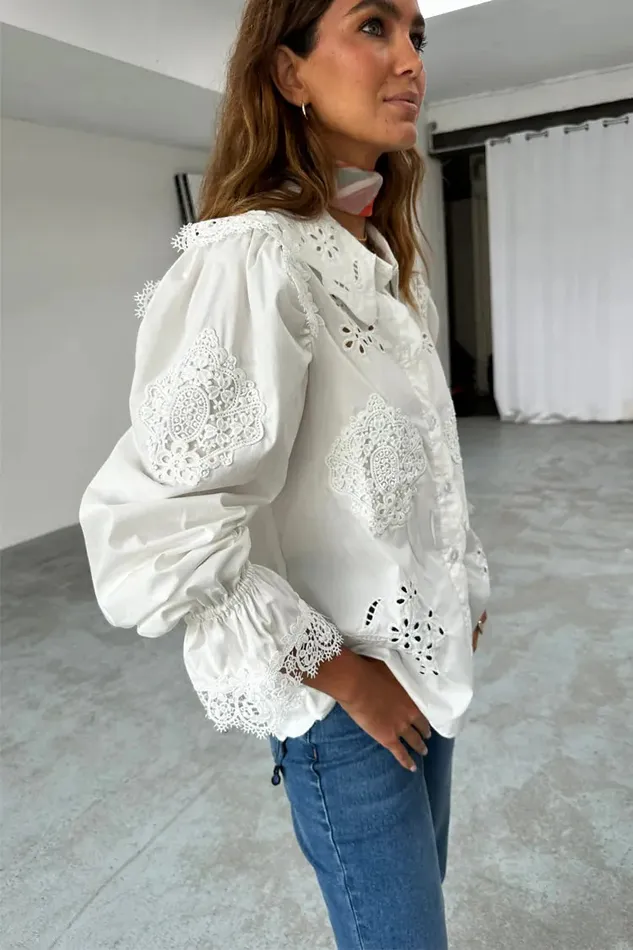 Never Fully Dressed Shirts White Sicily Shirt 8211 Women