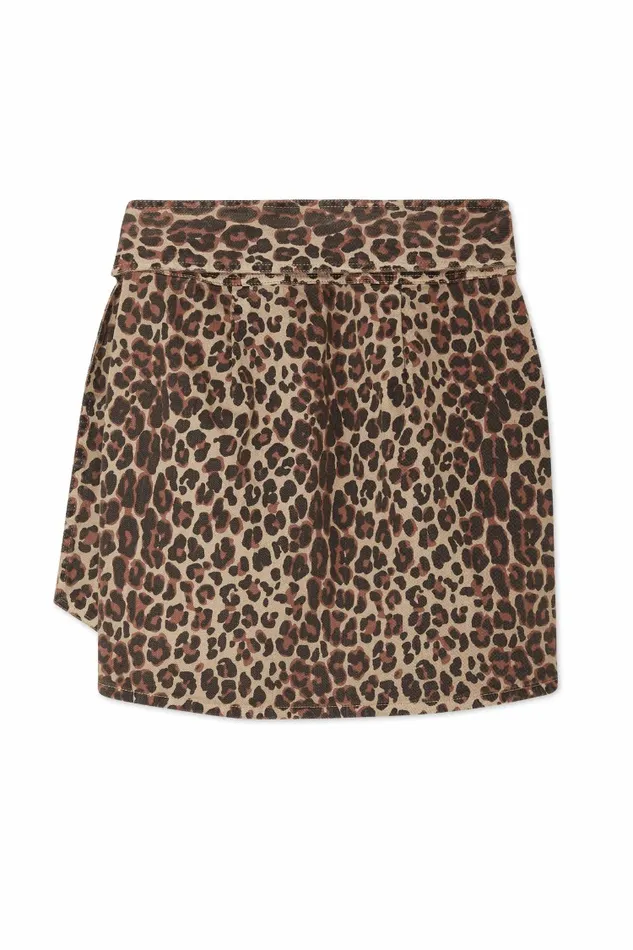 Never Fully Dressed Skirts Leopard Lucia Mini Denim Jaspre Skirt 8211 Women