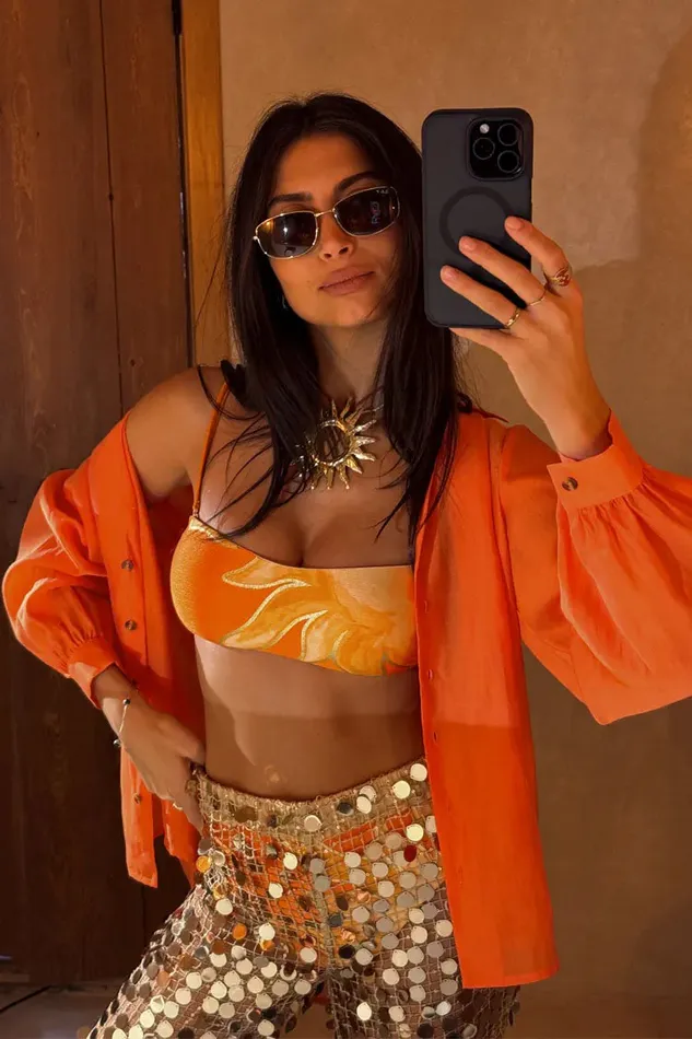 Never Fully Dressed Swim Orange Sun Bikini Top 8211 Women