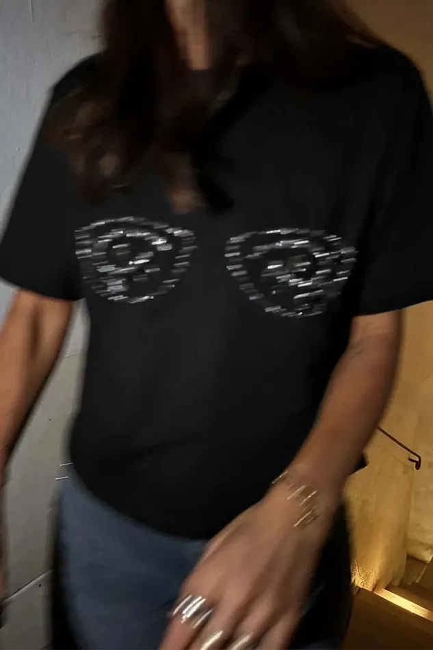 Never Fully Dressed Tops and TShirts Black Jewel Bust T Shirt 8211 Women