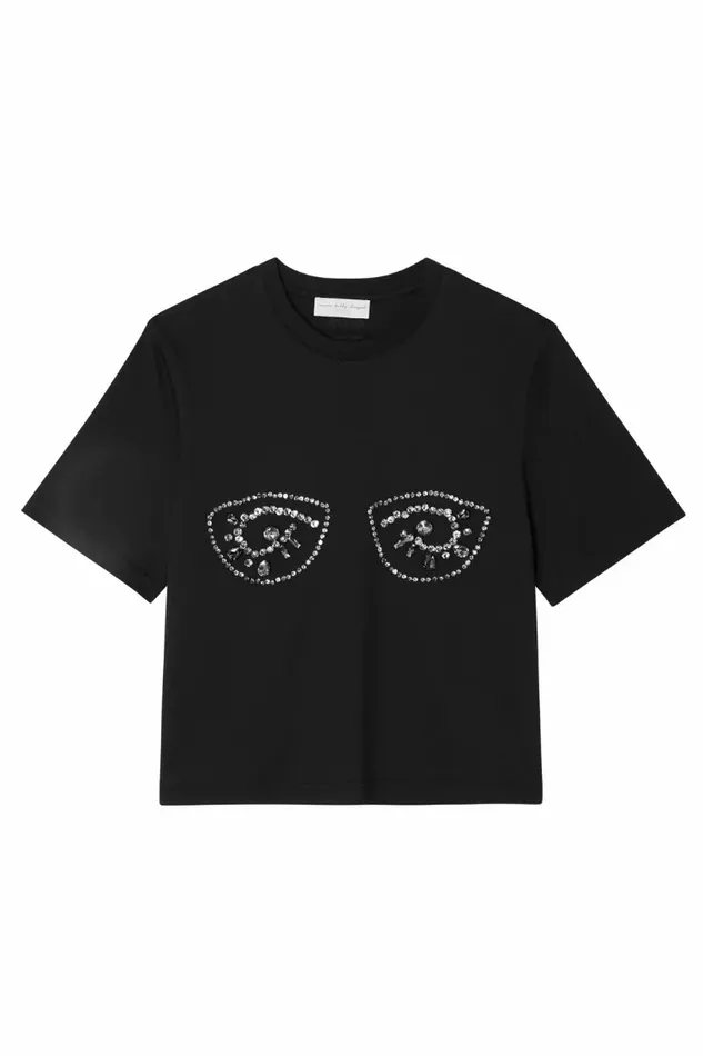 Never Fully Dressed Tops and TShirts Black Jewel Bust T Shirt 8211 Women