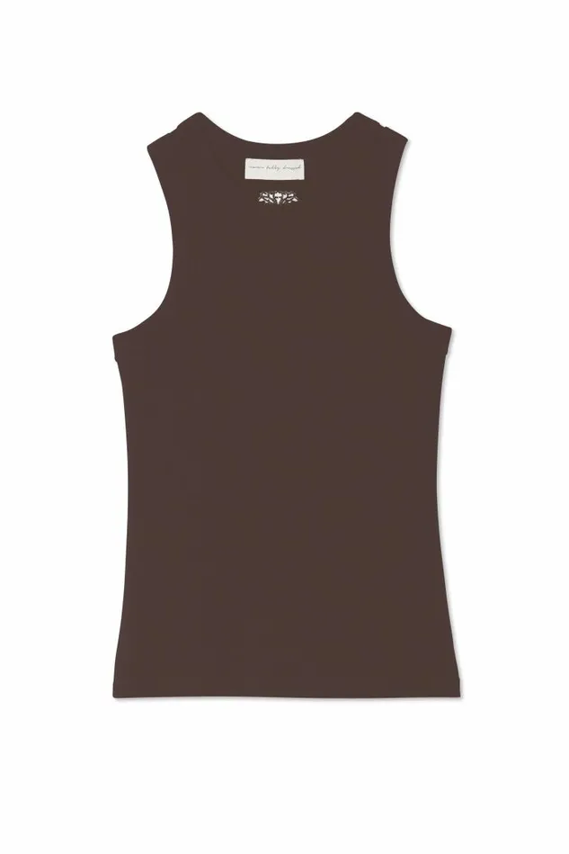 Never Fully Dressed Tops and TShirts Chocolate Ribbed Tank 8211 Women