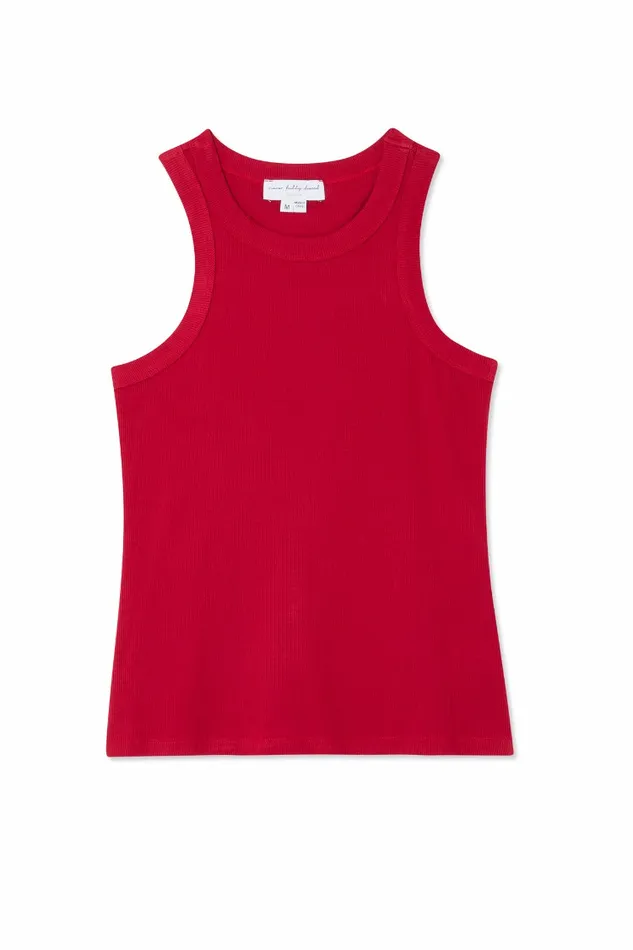Never Fully Dressed Tops and TShirts Deep Red Rib Tank Top 8211 Women