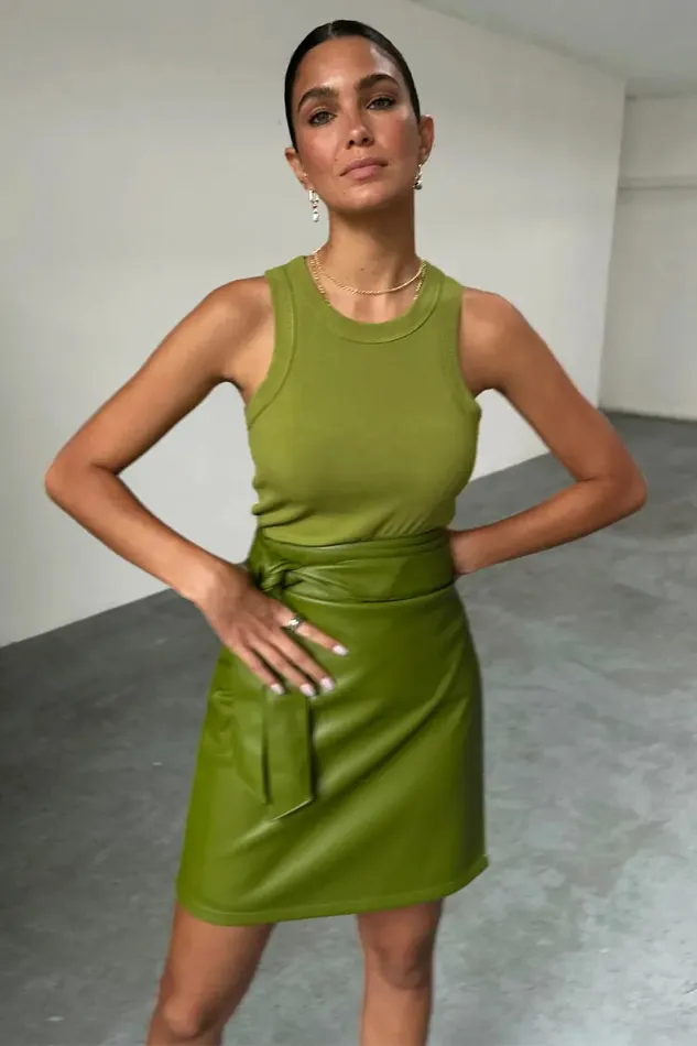 Never Fully Dressed Tops and TShirts Olive Rib Tank Top 8211 Women