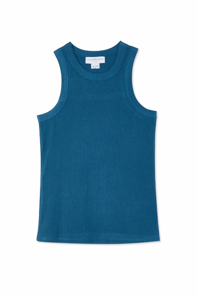 Never Fully Dressed Tops and TShirts Teal Rib Tank Top 8211 Women