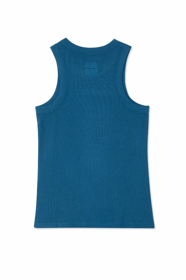 Never Fully Dressed Tops and TShirts Teal Rib Tank Top 8211 Women