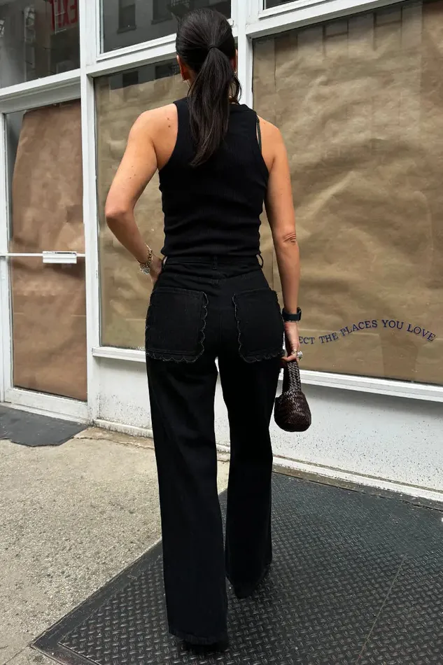 Never Fully Dressed Trousers and Shorts Black Scallop Detail Jeans 8211 Women Never Fully Dressed Trousers and Shorts Black Scallop Detail Jeans 8211 Women