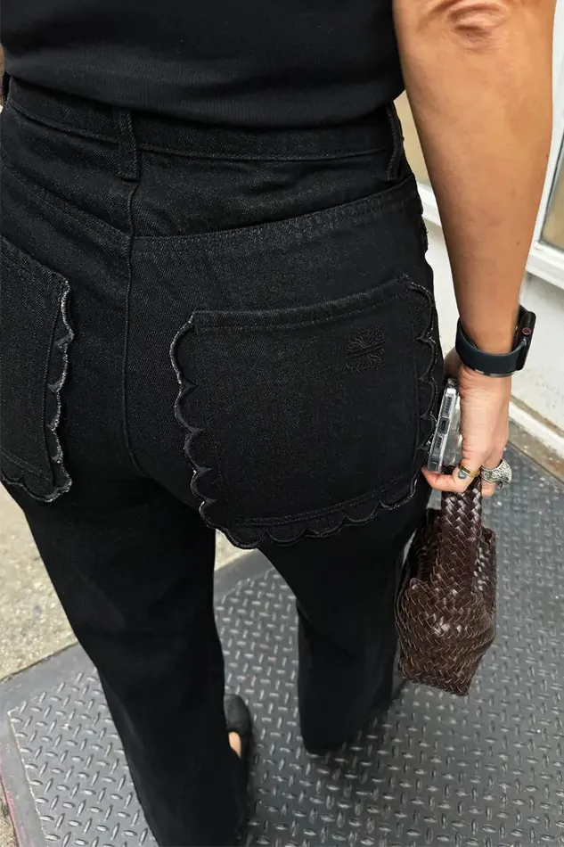 Never Fully Dressed Trousers and Shorts Black Scallop Detail Jeans 8211 Women