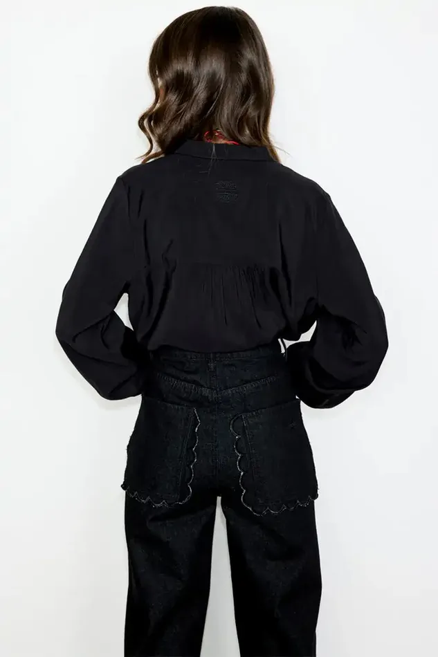 Never Fully Dressed Trousers and Shorts Black Scallop Detail Jeans 8211 Women