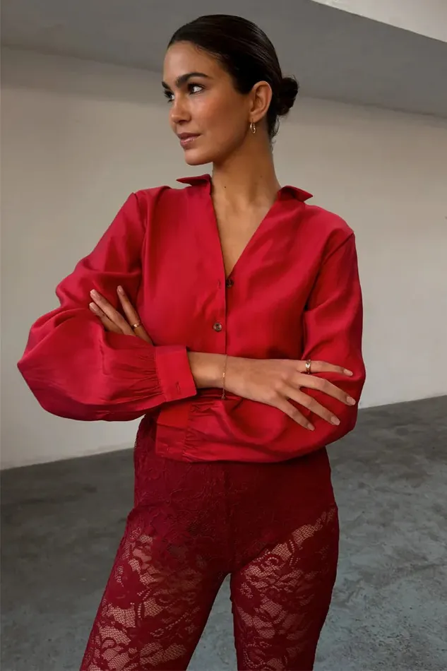 Never Fully Dressed Trousers and Shorts Burgundy Lace Diva Trousers 8211 Women