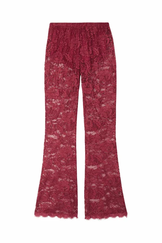 Never Fully Dressed Trousers and Shorts Burgundy Lace Diva Trousers 8211 Women