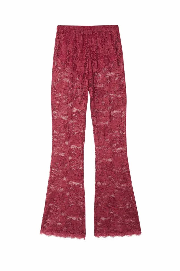 Never Fully Dressed Trousers and Shorts Burgundy Lace Diva Trousers 8211 Women