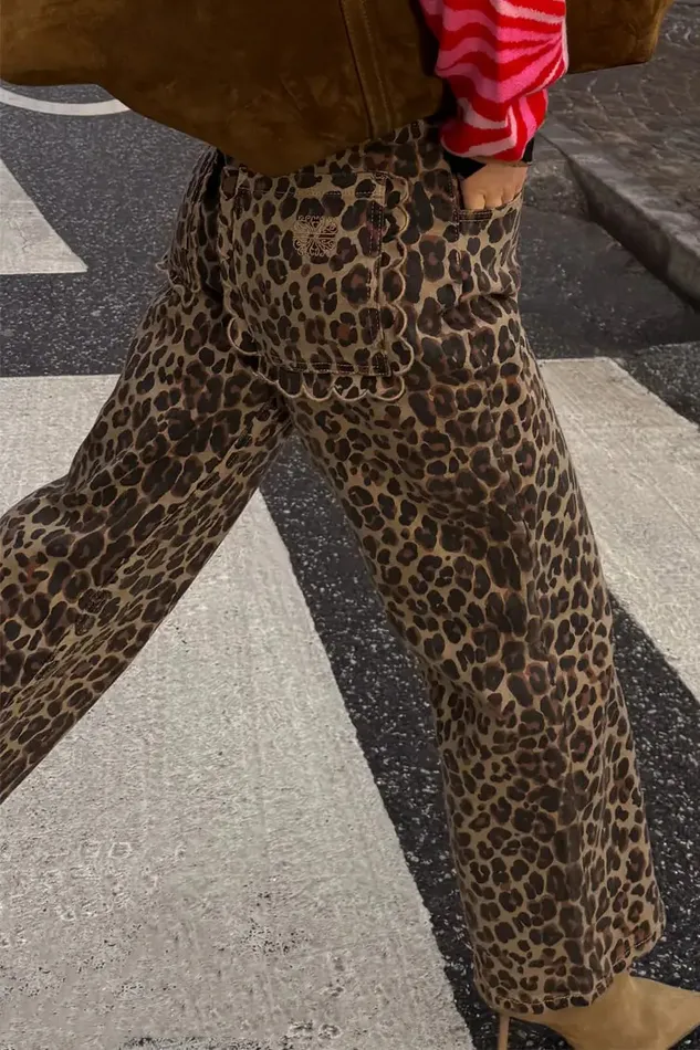 Never Fully Dressed Trousers and Shorts Leopard Lucia Scallop Detail Jeans 8211 Women Never Fully Dressed Trousers and Shorts Leopard Lucia Scallop Detail Jeans 8211 Women