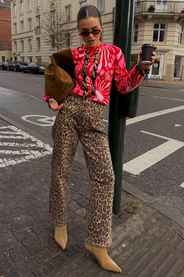 Never Fully Dressed Trousers and Shorts Leopard Lucia Scallop Detail Jeans 8211 Women