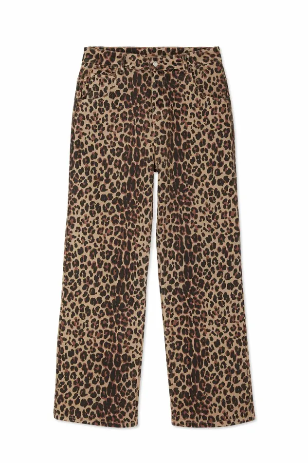 Never Fully Dressed Trousers and Shorts Leopard Lucia Scallop Detail Jeans 8211 Women