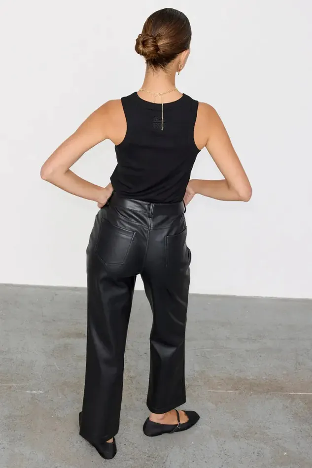 Never Fully Dressed Vegan Leather Black Vegan Leather Trousers Petite 8211 Women