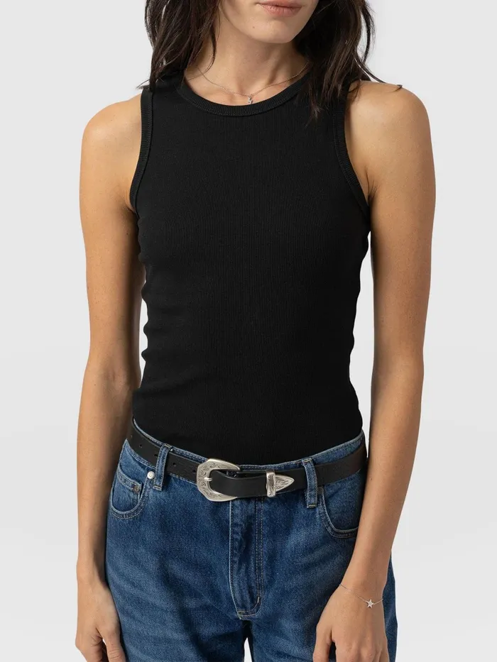 Nova Racer Vest 8211 Black Black Women Saint And Sofia TShirts and Tanks