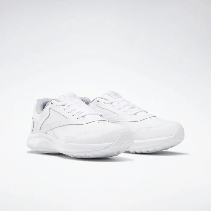 Nursing Shoes Womens Reebok Walk Ultra 7 DMX MAX Wide Shoes White Cold Grey 2 Collegiate Royal