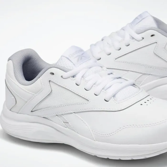 Nursing Shoes Womens Reebok Walk Ultra 7 DMX MAX Wide Shoes White Cold Grey 2 Collegiate Royal