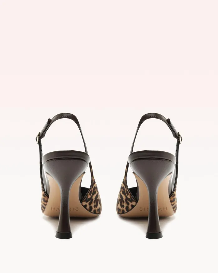 Olivia 85 Leopard Alexandre Birman Slingback Pumps Gold Women Alexandre Birman Pumps