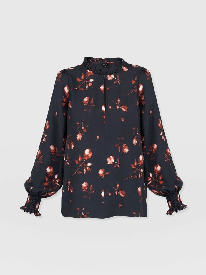 Olivia Blouse 8211 Dark Roses Dark Roses Women Saint And Sofia Blouses and Shirts