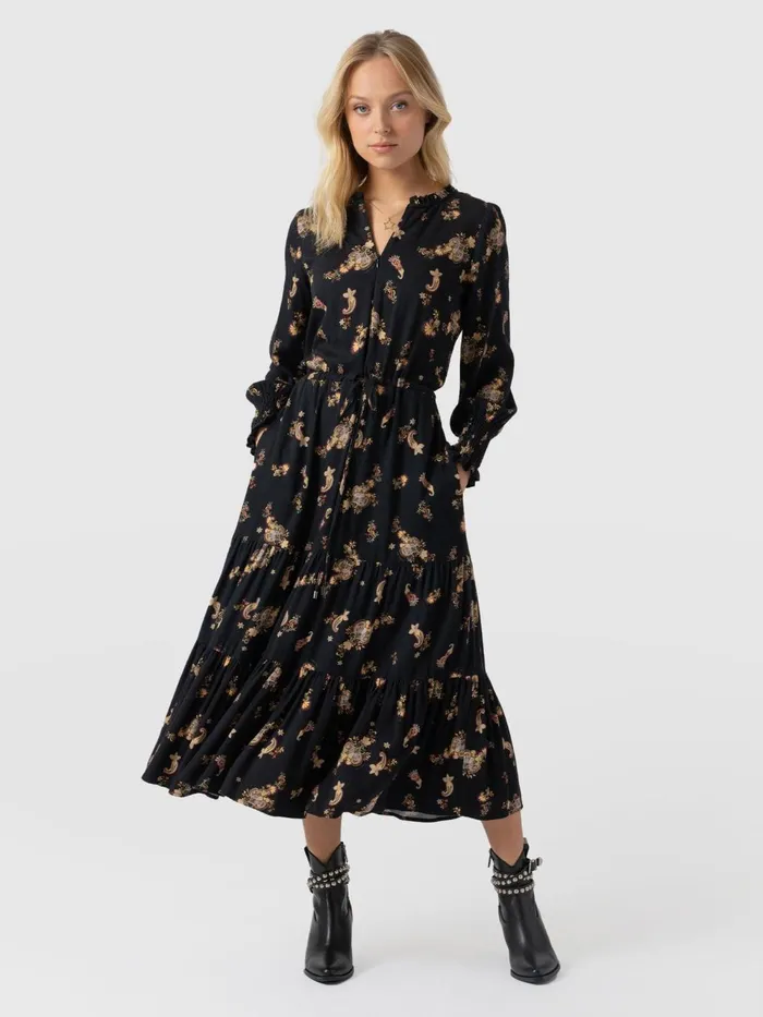 Olivia Zip Up Dress 8211 Highland Paisley Highland Paisley Women Saint And Sofia Dresses