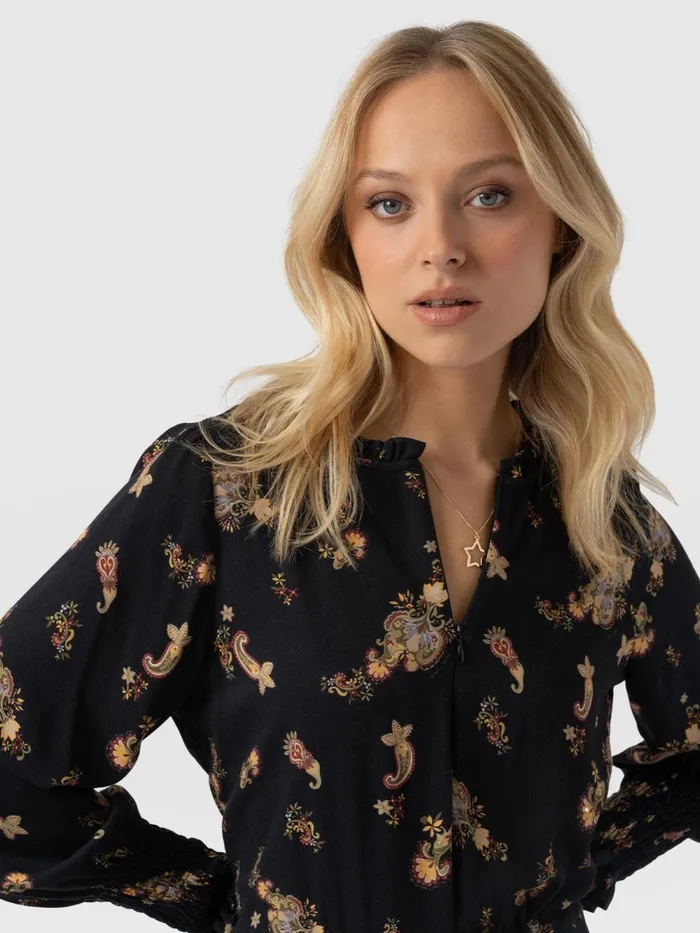 Olivia Zip Up Dress 8211 Highland Paisley Highland Paisley Women Saint And Sofia Dresses