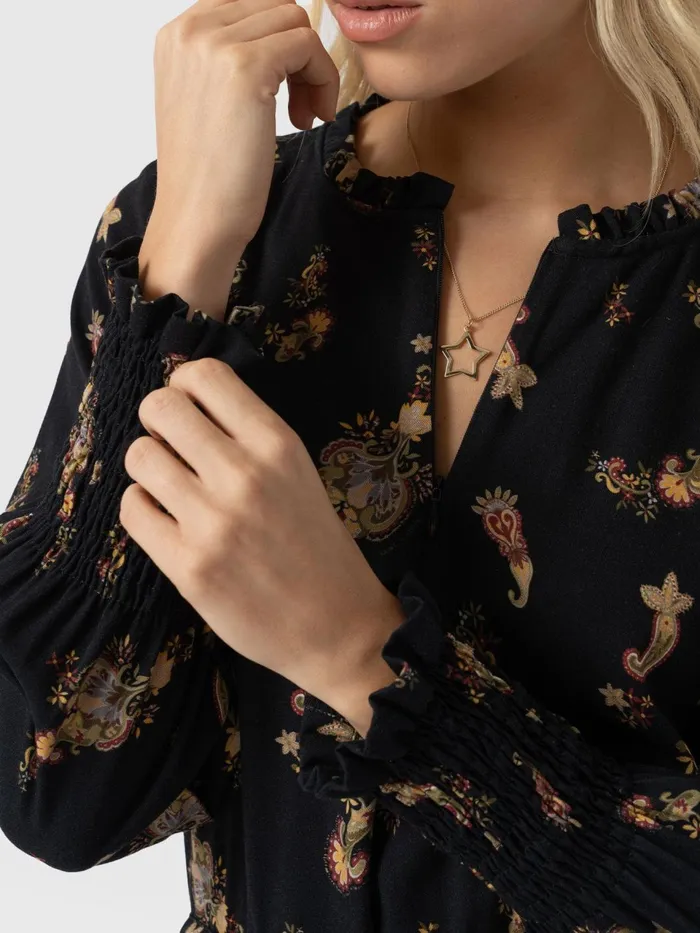 Olivia Zip Up Dress 8211 Highland Paisley Highland Paisley Women Saint And Sofia Dresses