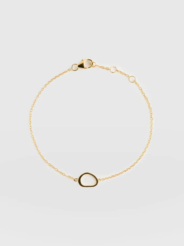 Organic Open Oval Bracelet 8211 Gold Gold Women Saint And Sofia Bracelets