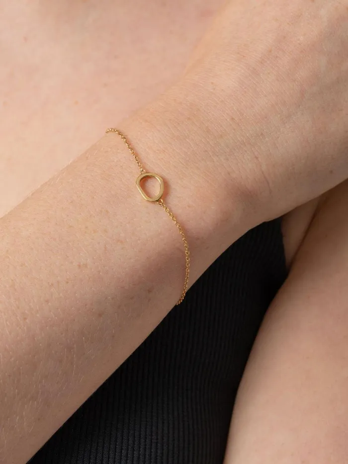 Organic Open Oval Bracelet 8211 Gold Gold Women Saint And Sofia Bracelets