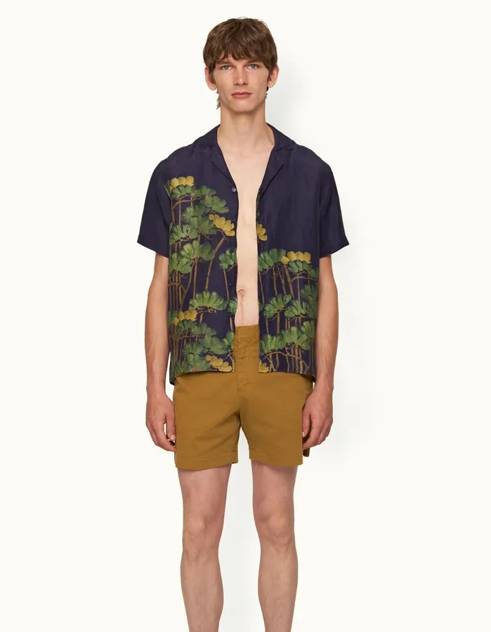 Orlebar Brown Day Shorts Men Bulldog StretchCotton Golden Khaki